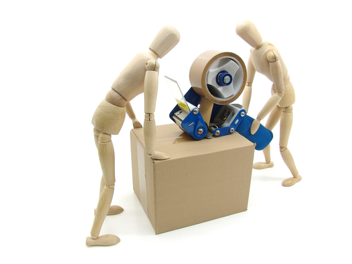 Gliederfiguren verpacken Paket - Teamwork Versandhandel