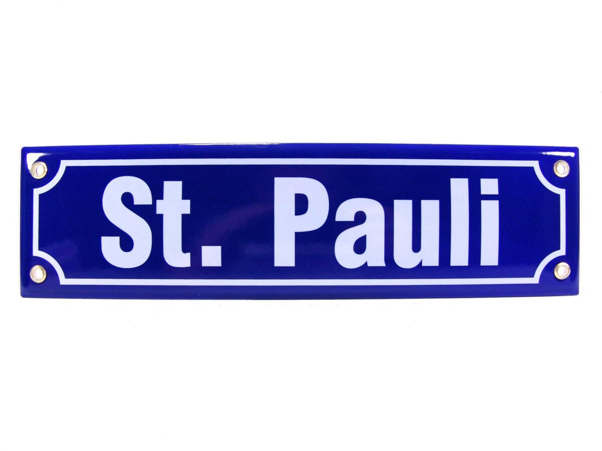 Straßenschild aus Emaille - St. Pauli - Vintage Look