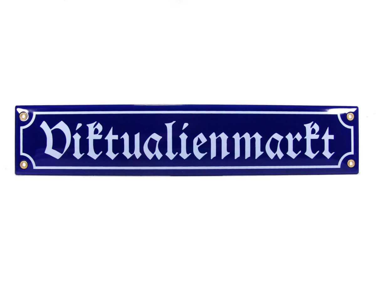 Straßenschild aus Emaille - Virtualienmarkt - Vintage Look